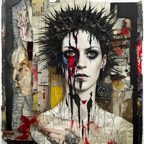 00106-2529641538-you are a beautiful prey for your sins detailed mixed media collage, assemblage, conteporary art, punk art, single realistic fac
